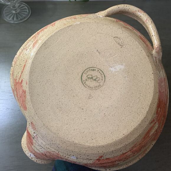 Cottage Pottery Chips And Salsa Serving Tray, Hand Thrown, Glazed, Chardon, OH - Picture 4 of 8